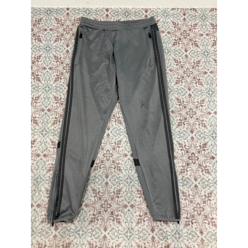Galaxy by Harvic Mens Grey Striped Track Pants Zipper Pockets Size M